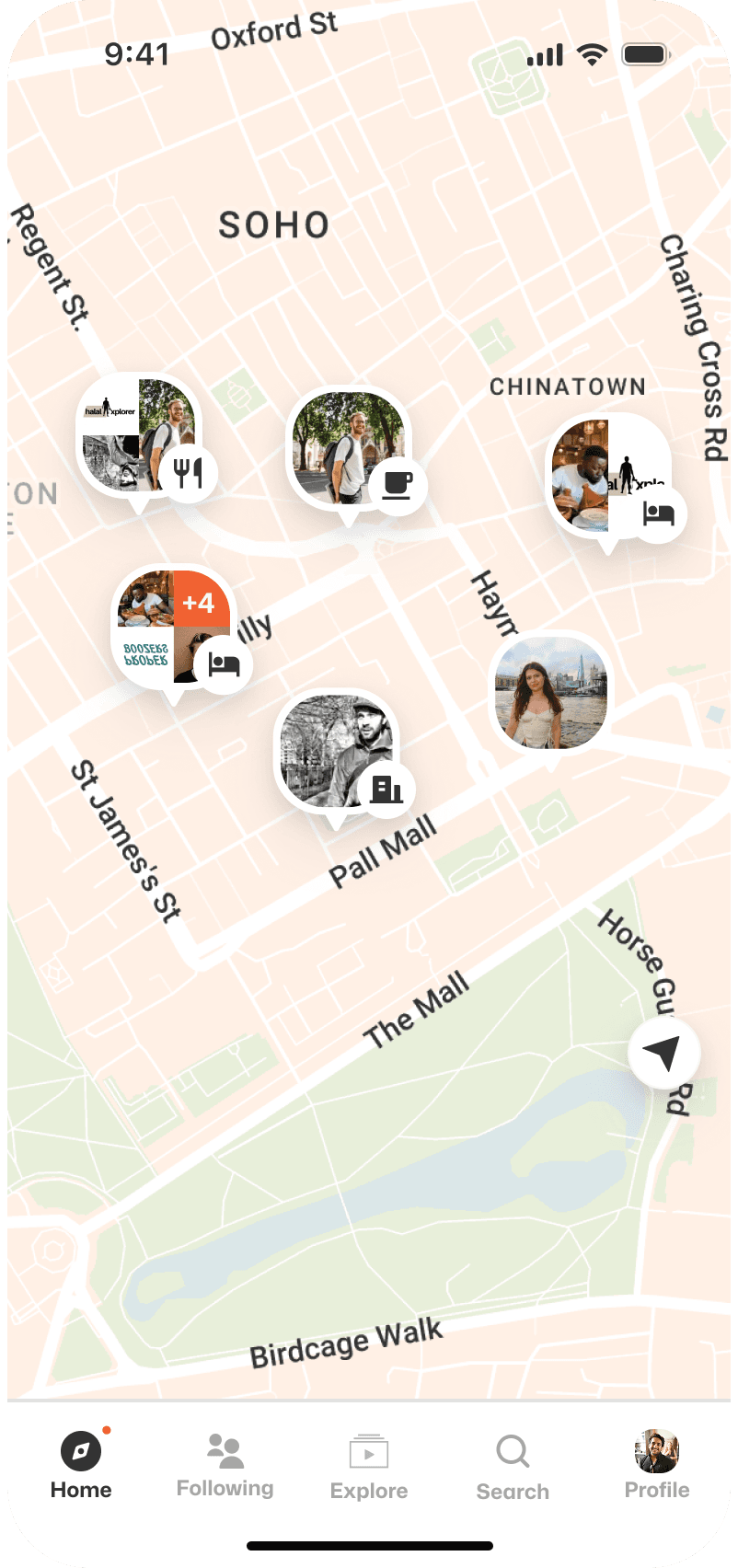Lets Discover app: explore screen