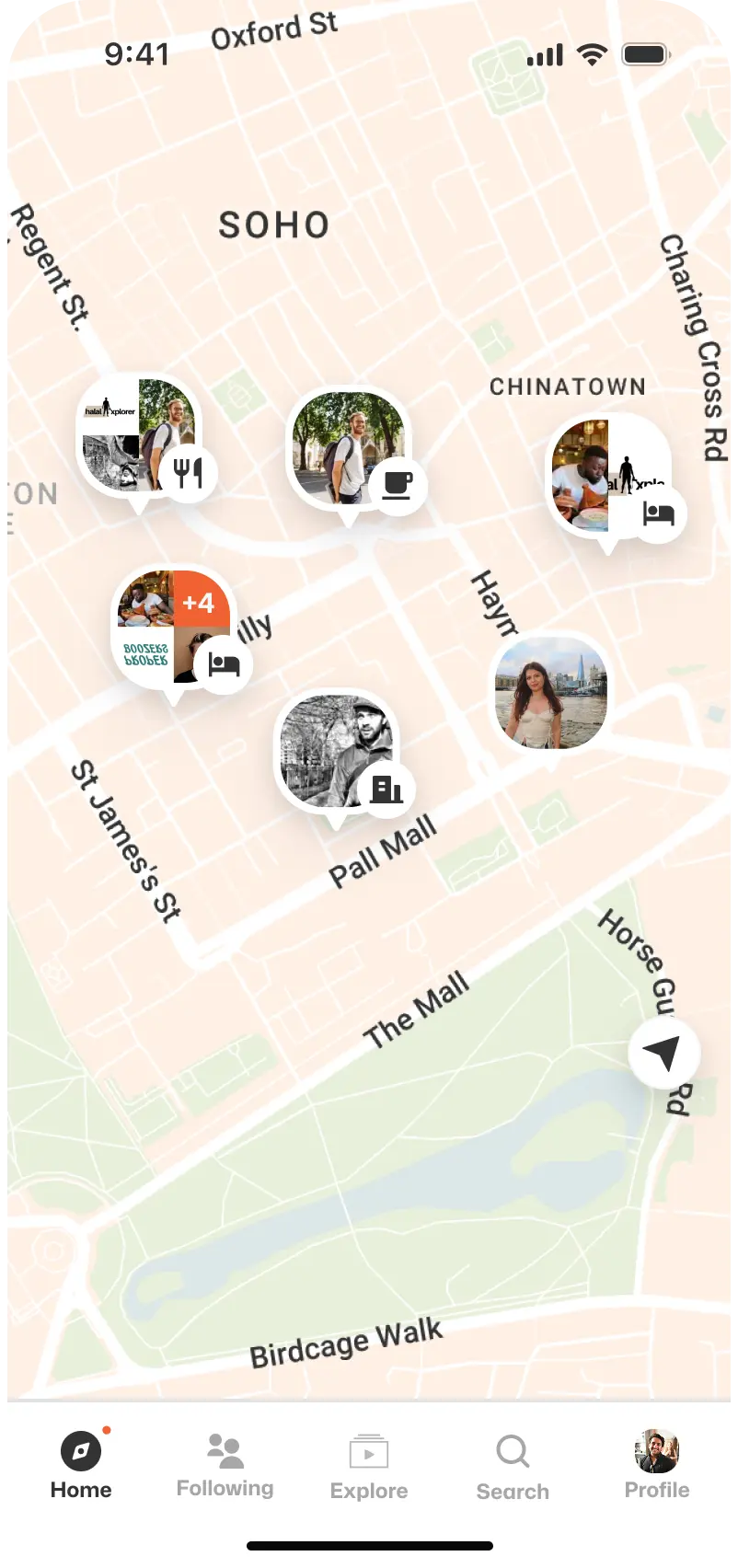 Lets Discover app map screen