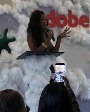 Jade Beason speaking at the Creator Leaders Retreat