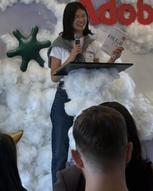 Mia McGrath speaking at the Creator Leaders Retreat