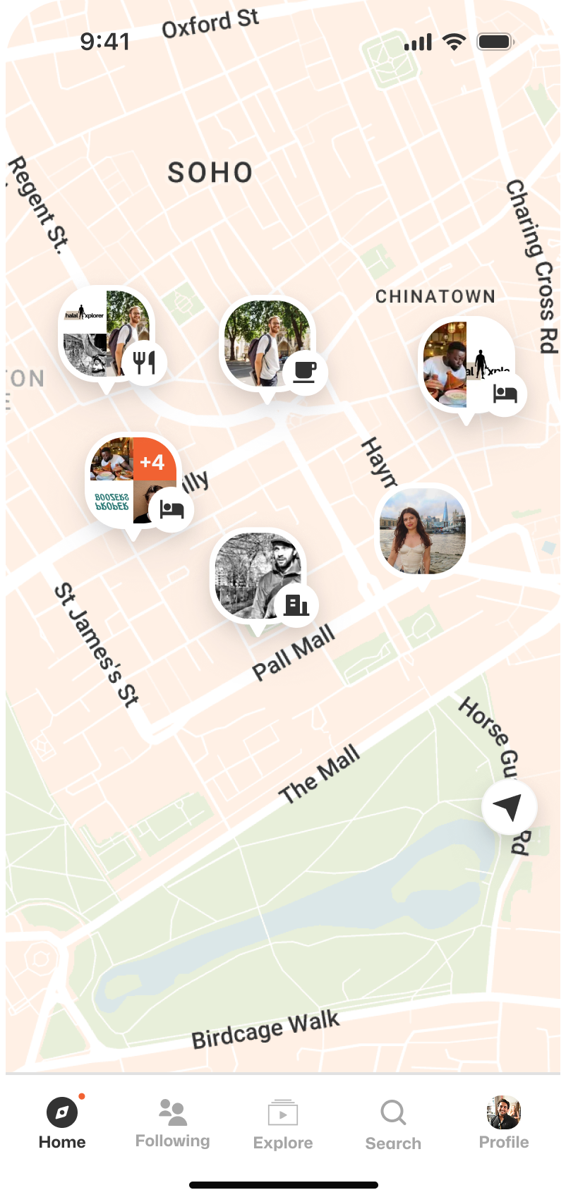 Lets Discover app: explore screen