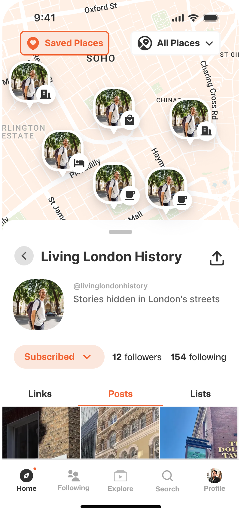 The Seven Noses of Soho on the Lets Discover map
