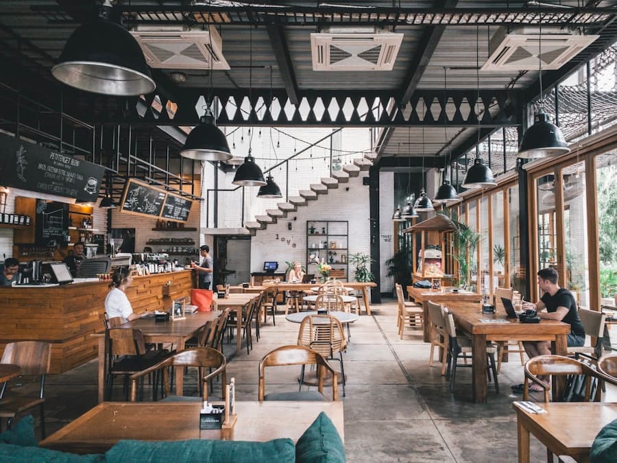 A busy London restaurant